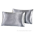 Taies d&#39;oreiller standard en satin de soie / avec fermeture d&#39;enveloppe